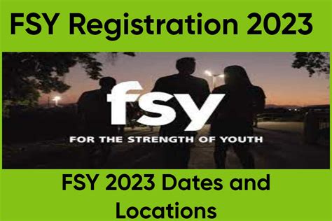 FSY 2024 Registration